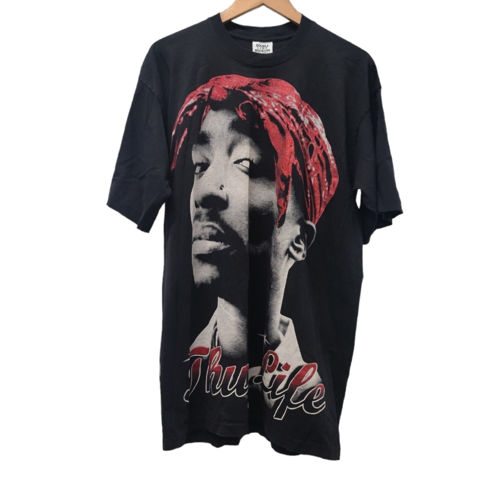 Vintage 2pac Tupac Shakur Rap Thug Life Black Hip Hop USA Made